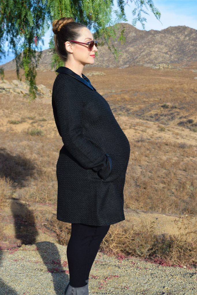 Style The Bump-Momo Maternity -  Fashion -Pregnant - Wool - Dress - Peter Pan Collar - Tweed Fynn - 38 weeks pregnant