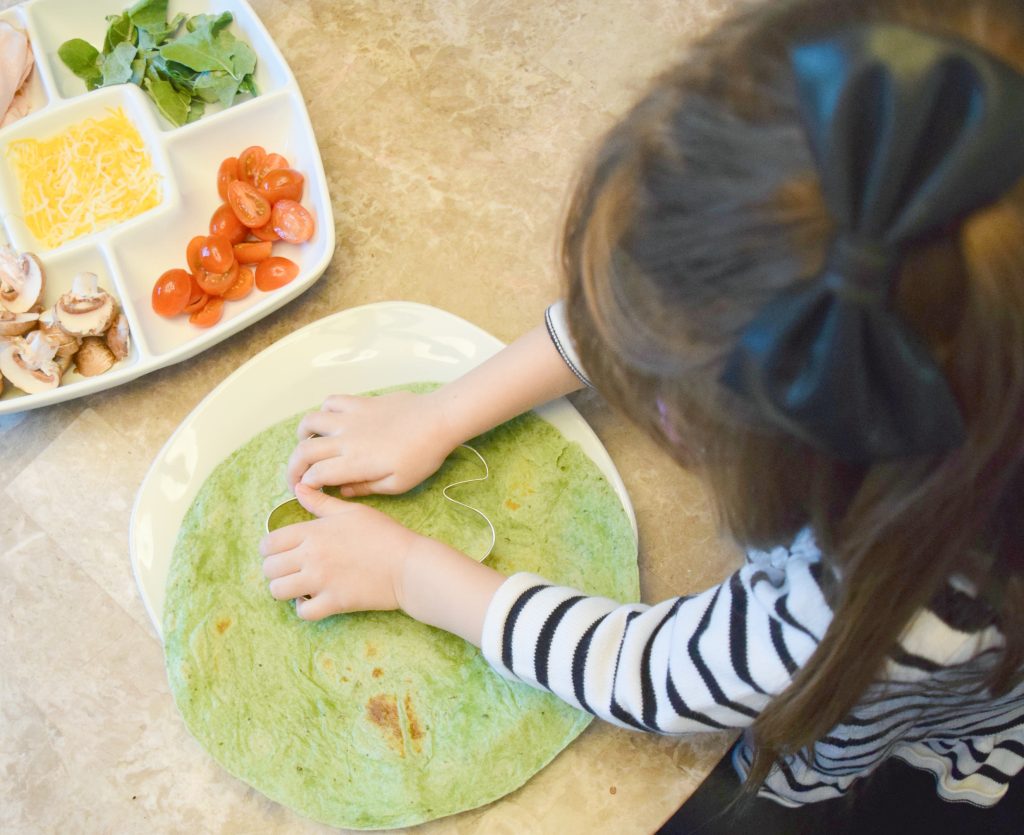 St Patties-Shamrock-Quesadilla-Cooking with kid-St Patricks Day