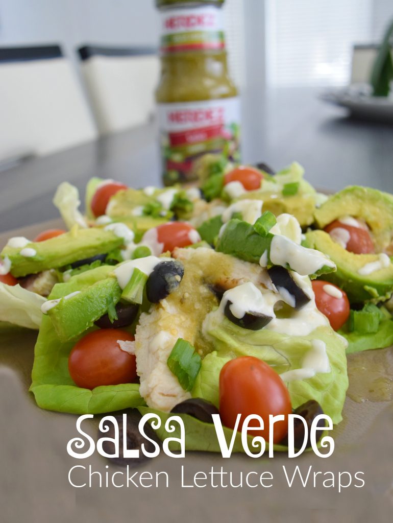 Salsa Verde-Chicken-lettuce-Wraps-Cooking with Kids
