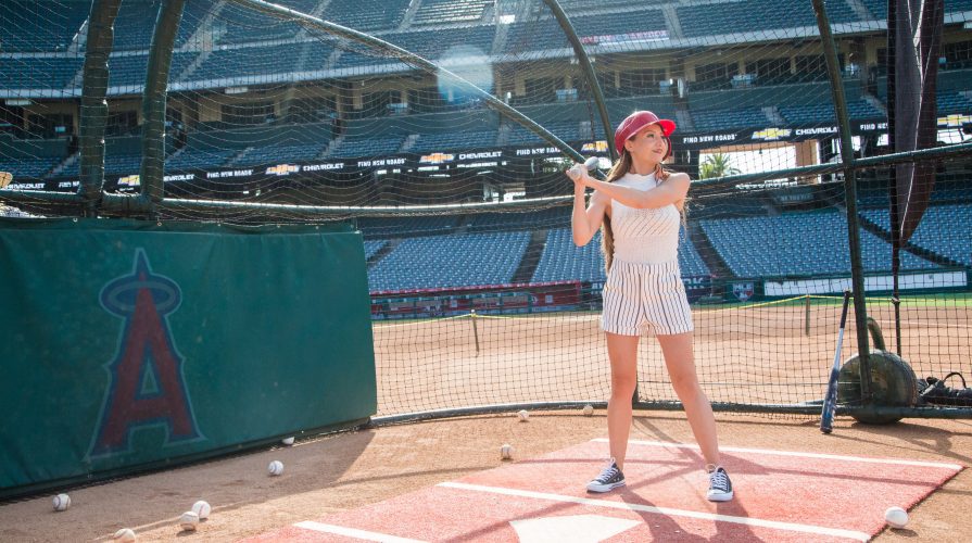 The-Ultimate-Baseball-Experience-Chevrolet-Silverado-2020-Angel-Stadium-MLB-batting-practice-girls