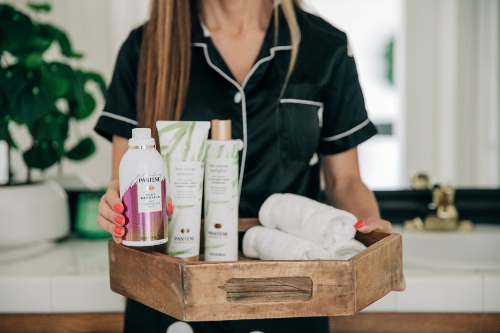 5 Realistic Self-Care-Ideas-For Busy Moms-hair goals-dry conditioner-silicone free-repair damaged hair-bamboo-oil- extract for hair-TheMotheroverload-Pantene
