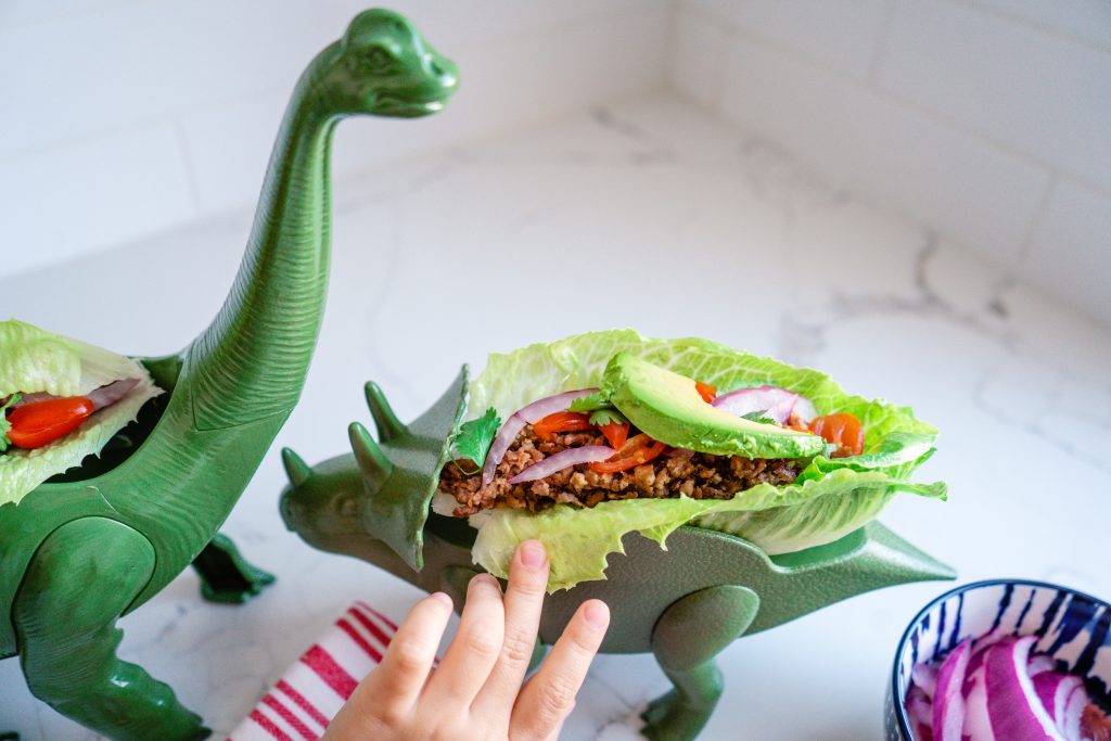 kid friendly tacos fun lettuce wraps kid friendly lettuce wrap dinosaur birthday party dinosaur kid friendly food vegan