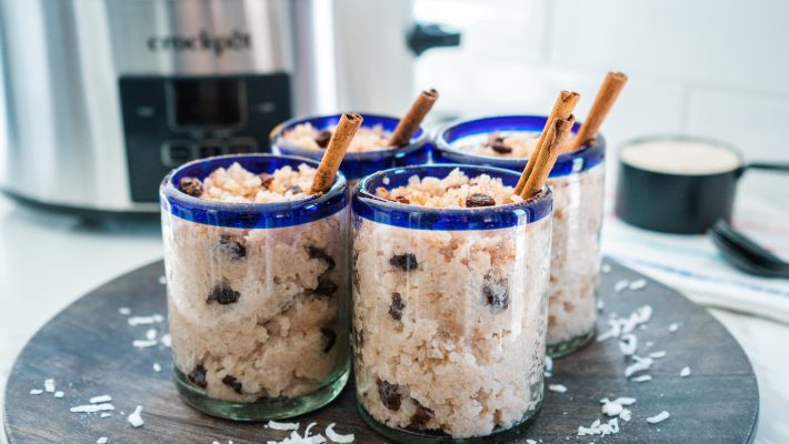Mexican Vegan Dairy-Free Rice Pudding Crockpot Recipe-Arroz con Leche de Coco