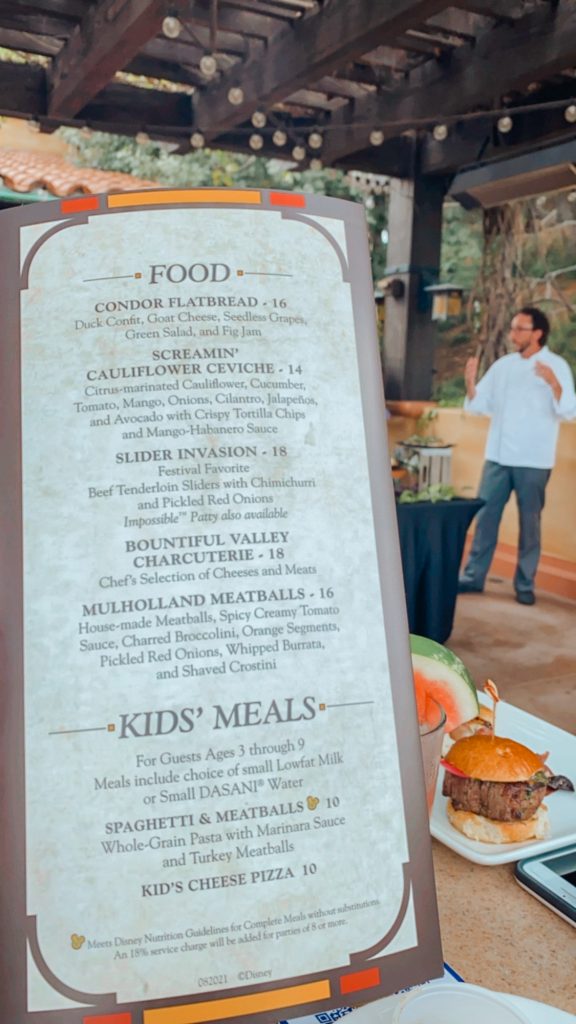 Magic Key Holder Terrace Menu